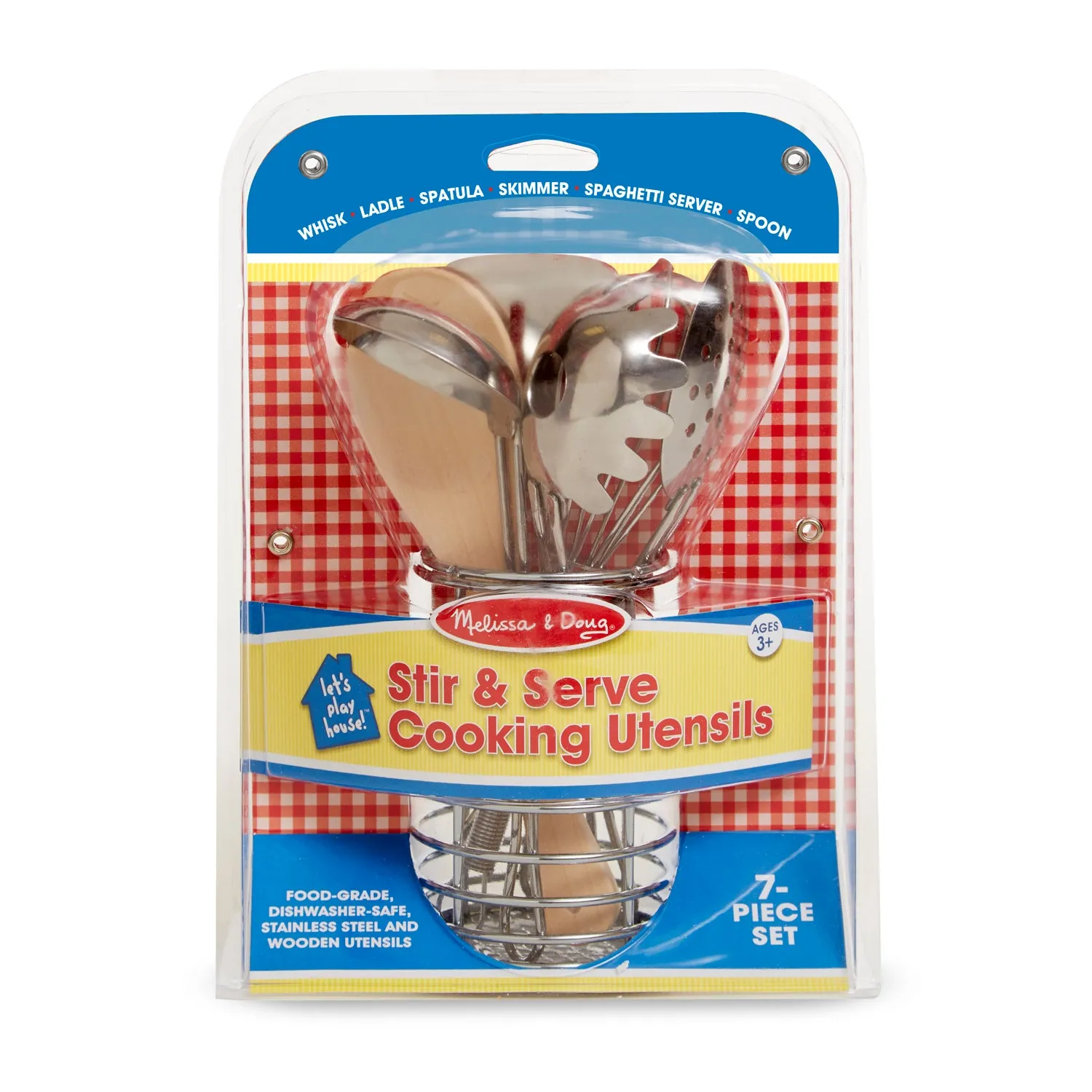 Melissa & Doug 7-Piece Stir & Serve Cooking Utensil Playset