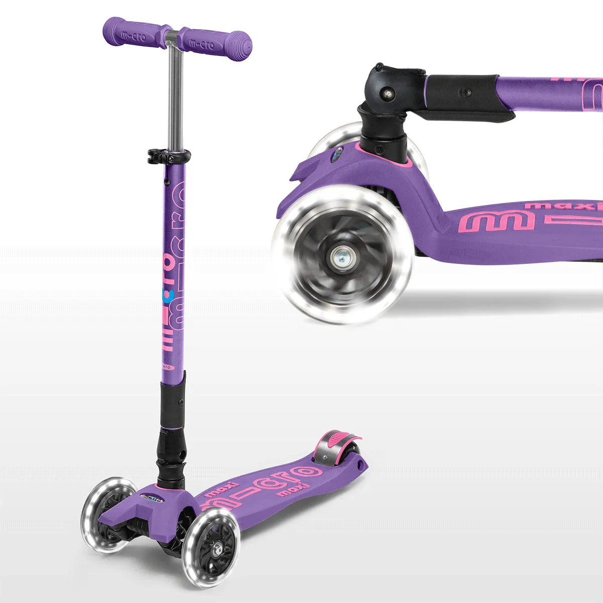 Micro Maxi Foldable LED Scooter - Purple