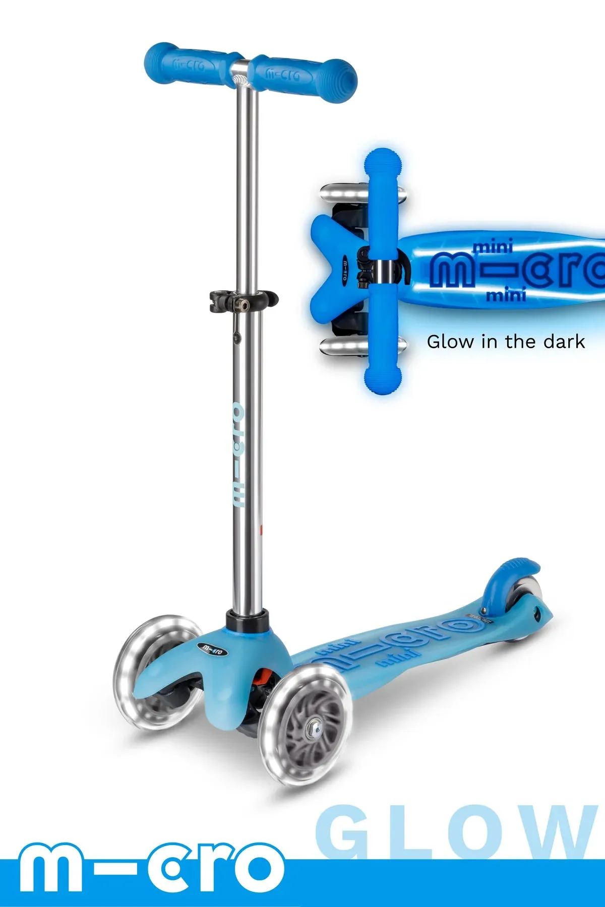 Micro Mini Glow Plus LED Scooter Arctic Blue