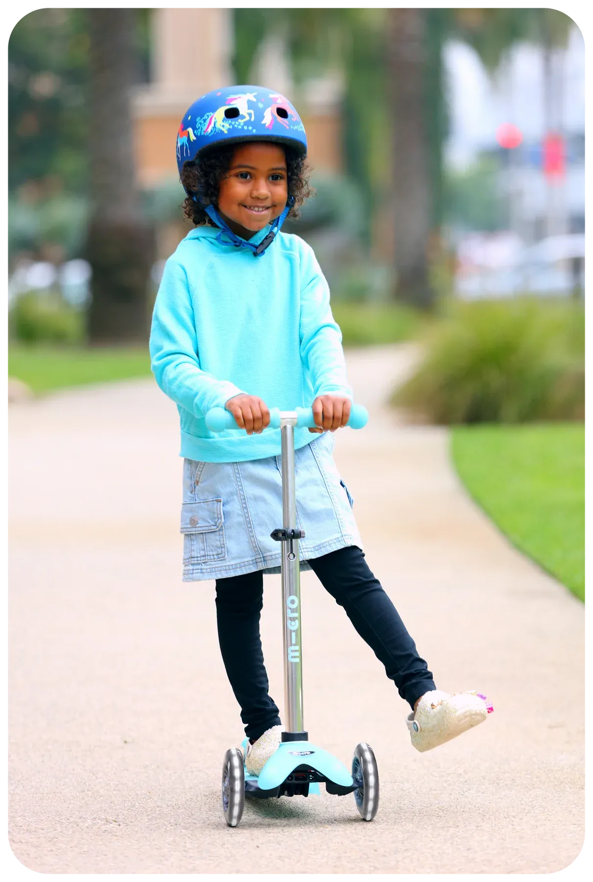 Micro Mini Glow Plus LED Scooter Glacier Aqua