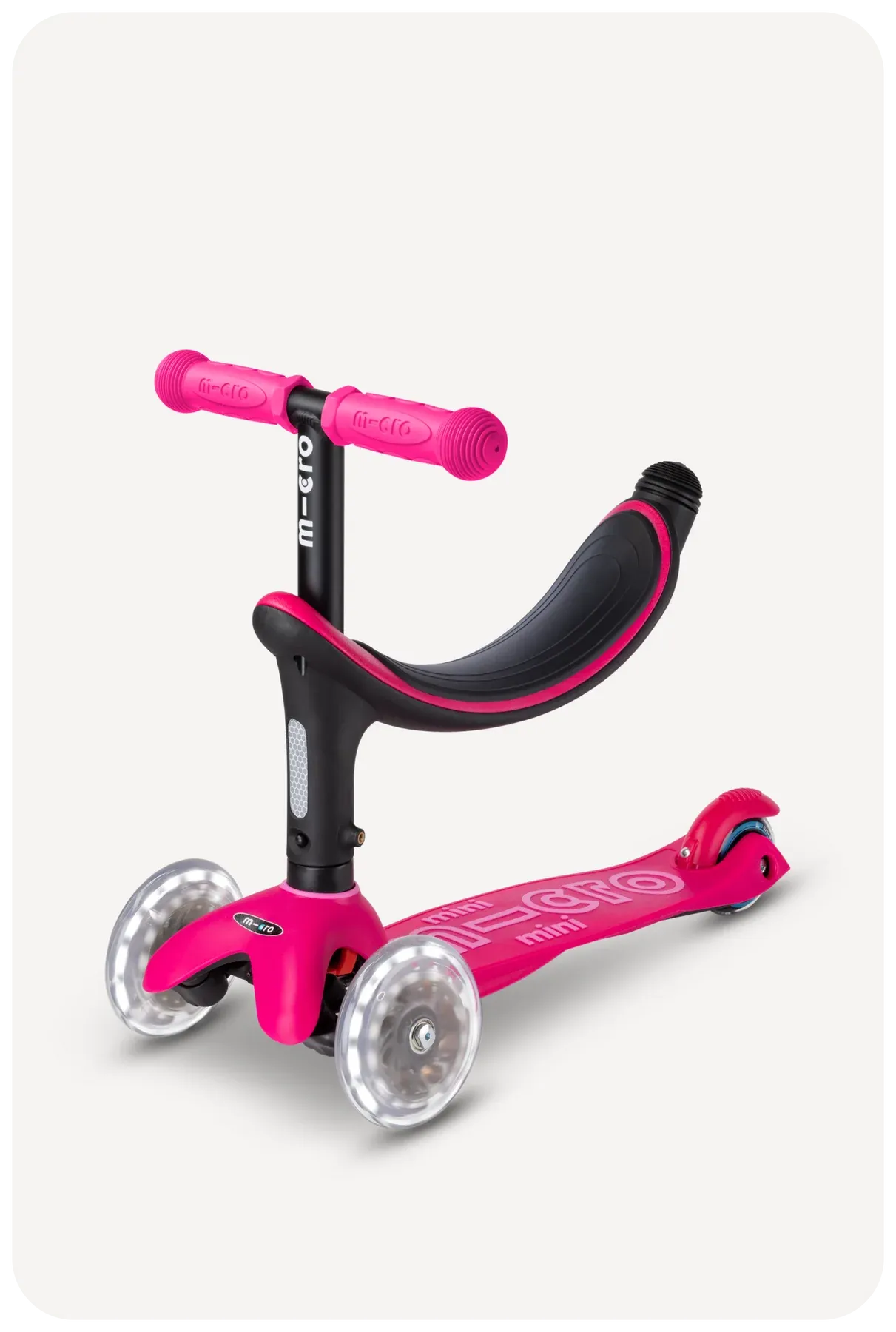Micro Mini2Grow LED Scooter - Pink