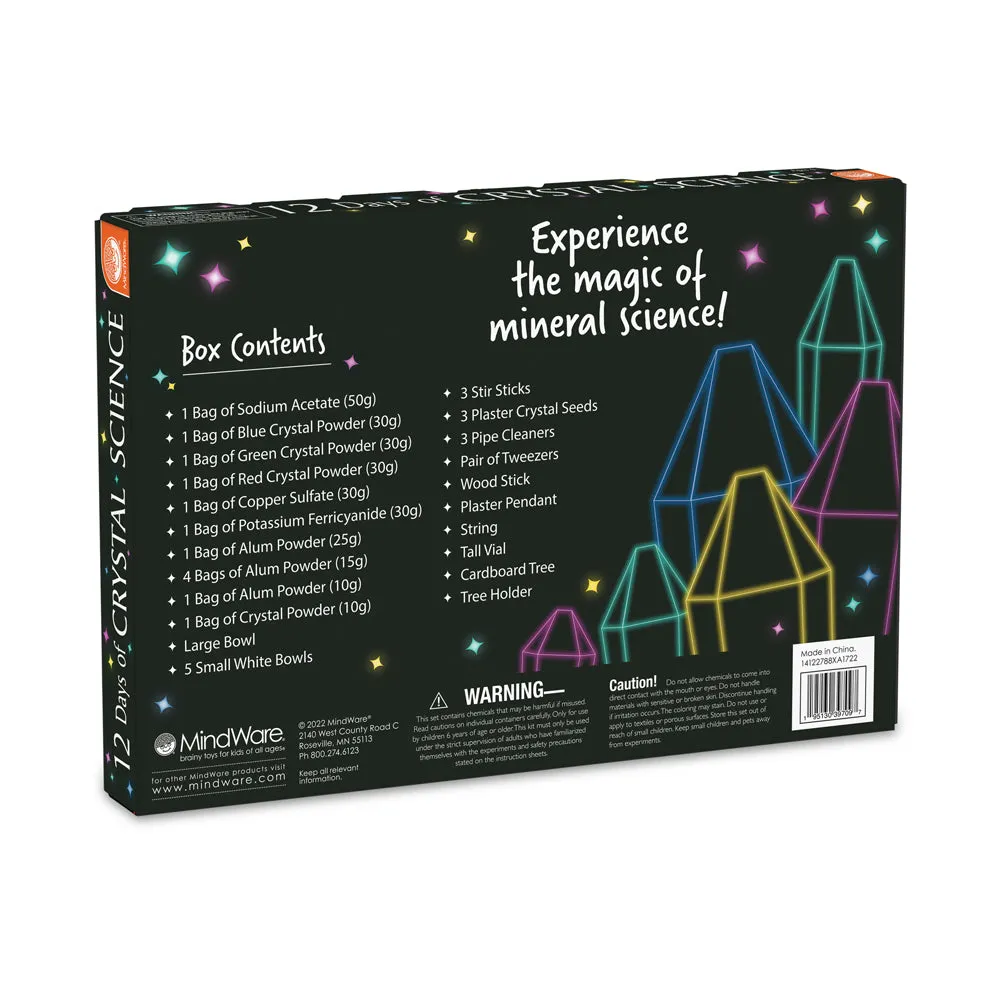 MindWare 12 Days of Crystal Science Kit - Holiday Themed Experiments