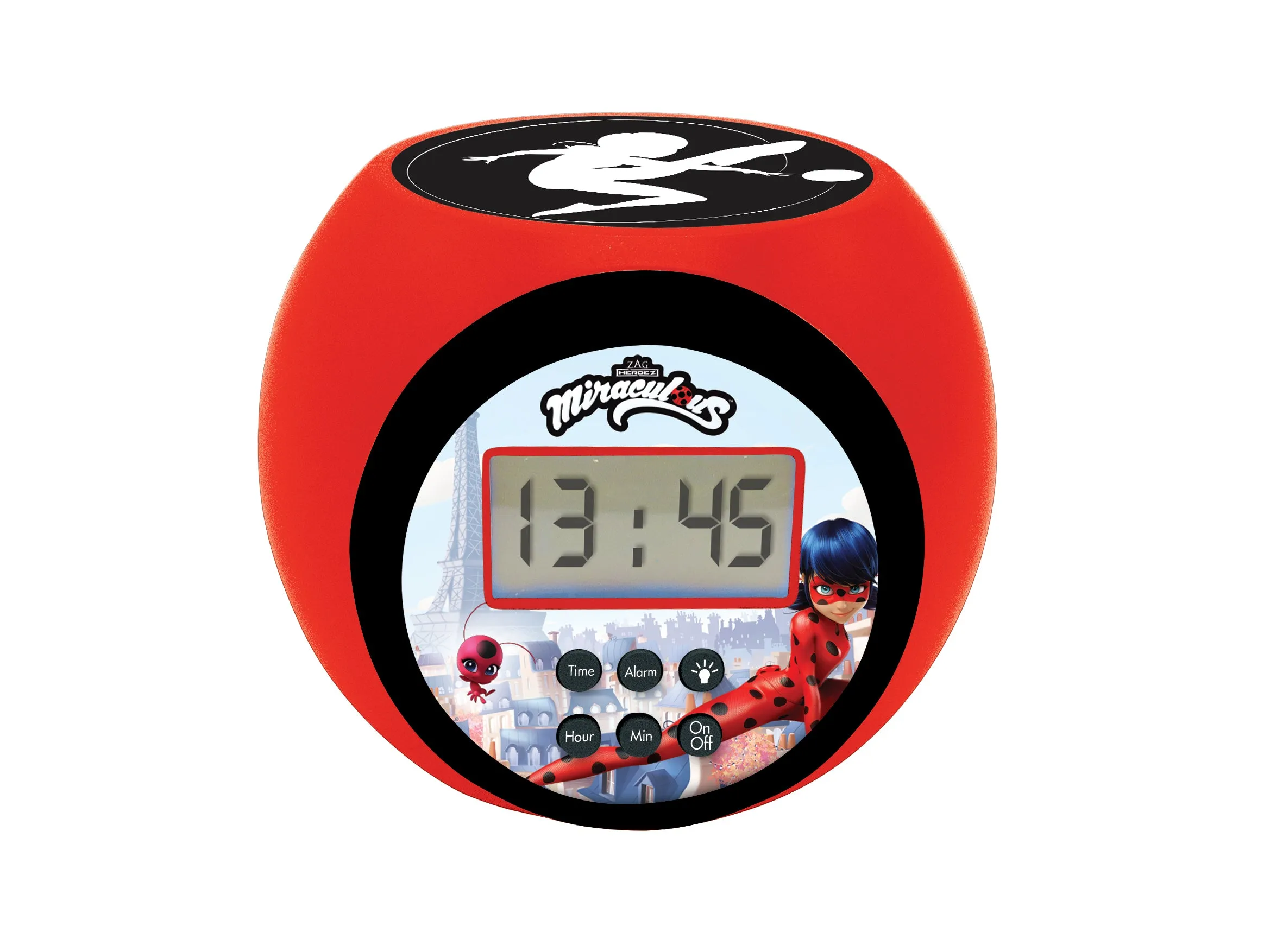 Miraculous Ladybug Projector Alarm Clock - Kids' Nightlight - Red