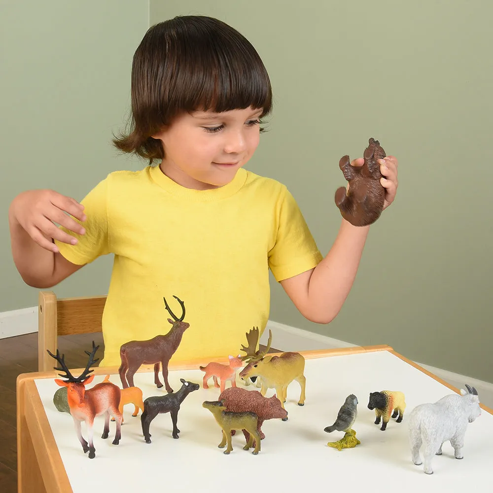 North American Forest Animals | 14 Piece Playset