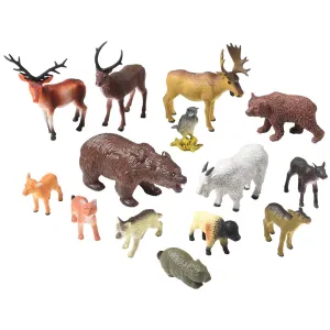 North American Forest Animals | 14 Piece Playset