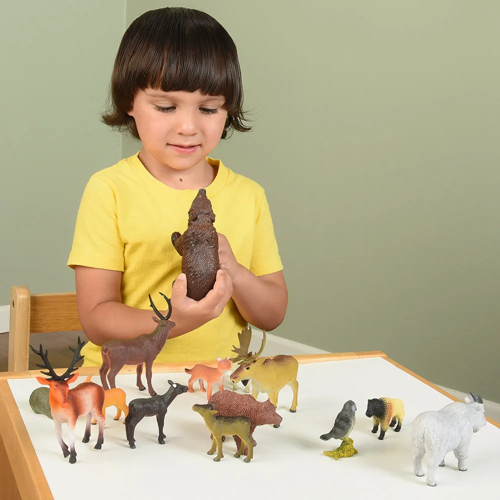 North American Forest Animals | 14 Piece Playset