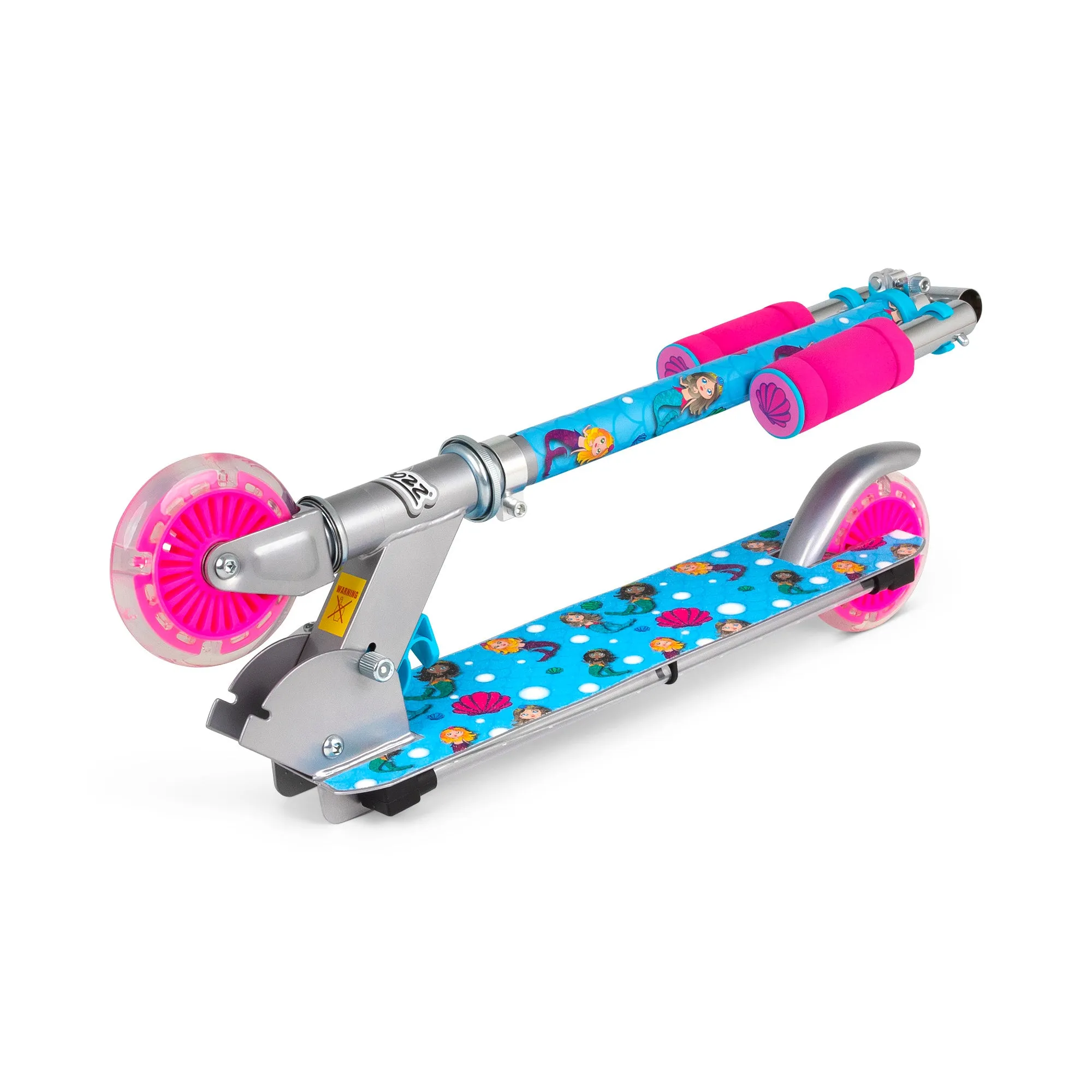Ozbozz Flashing Mermaid Scooter with Light-Up Features
