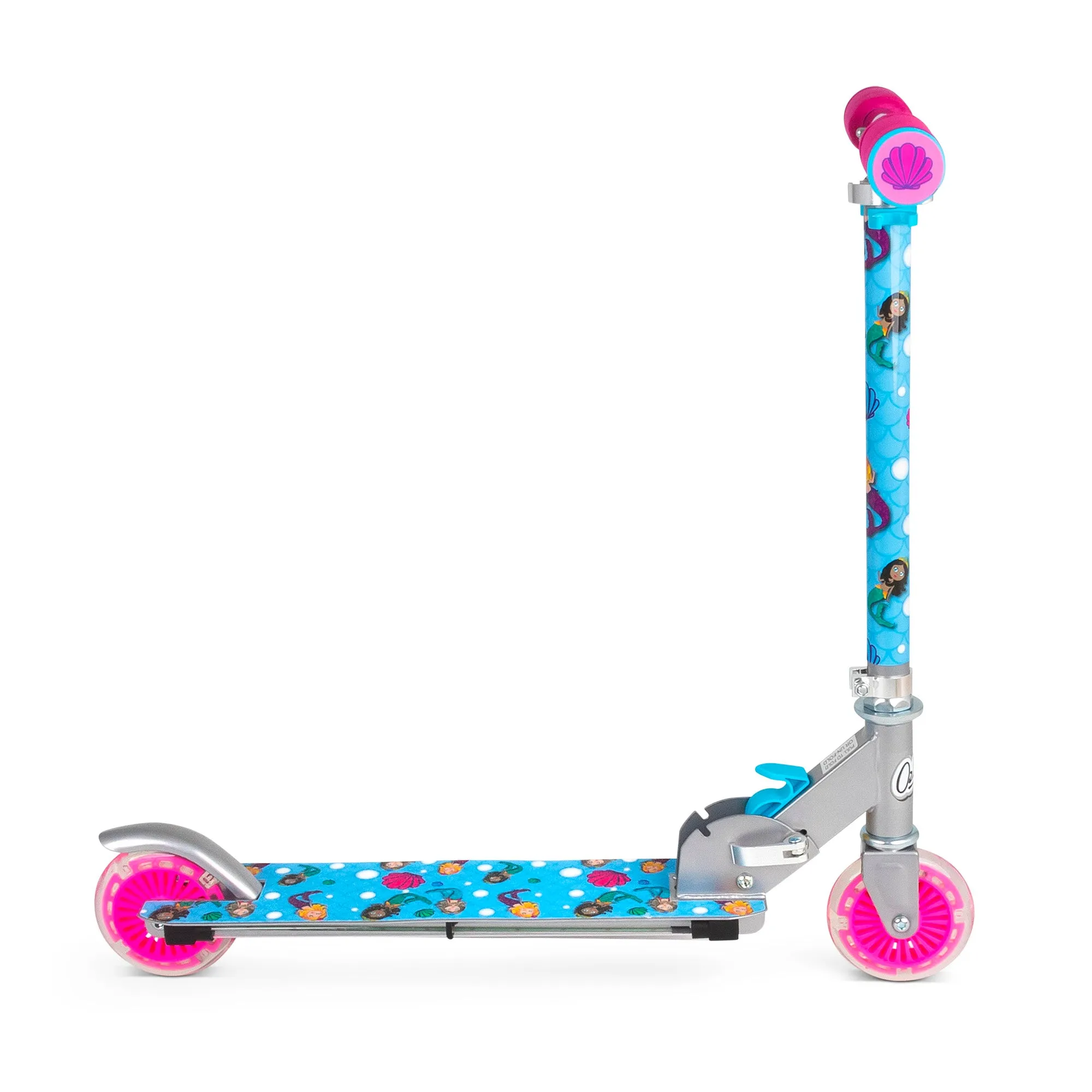 Ozbozz Flashing Mermaid Scooter with Light-Up Features