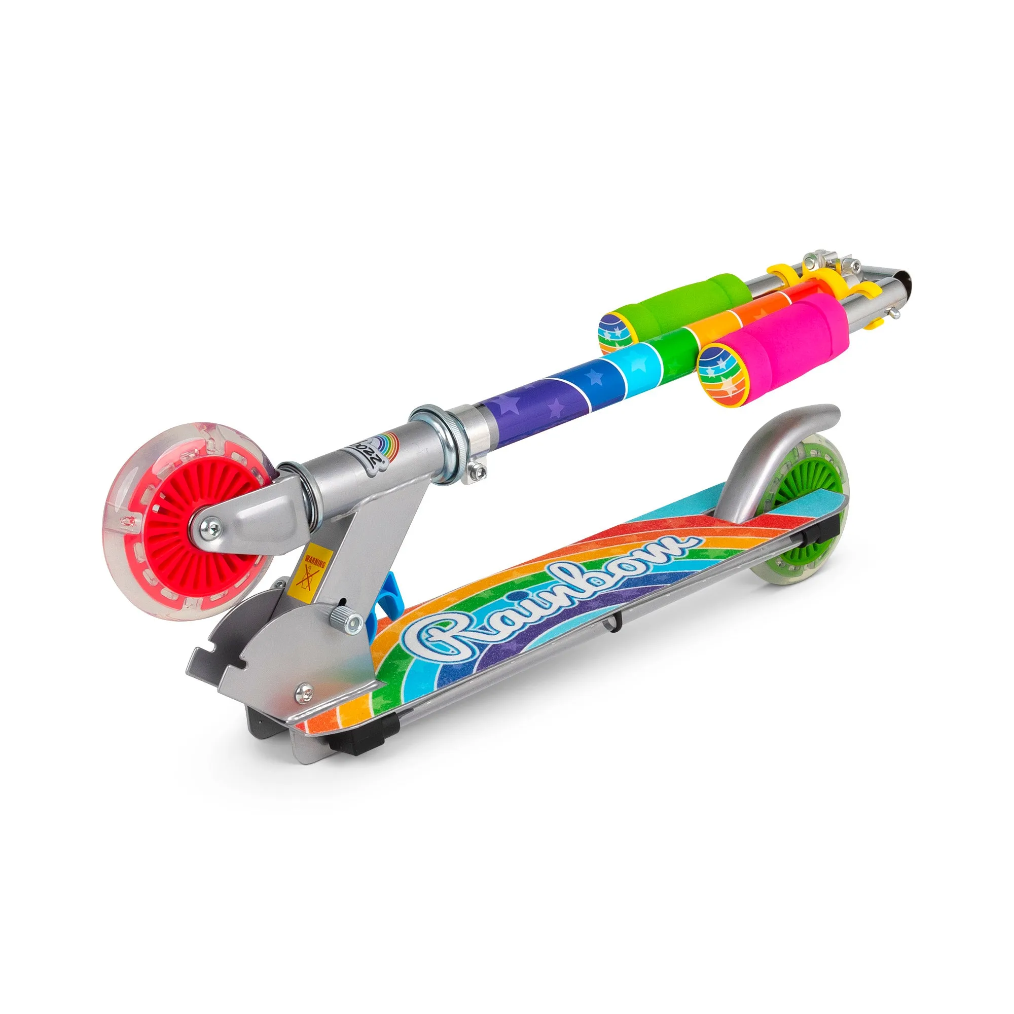 Ozbozz Flashing Scooter - Rainbow Delight with Light-Up Magic