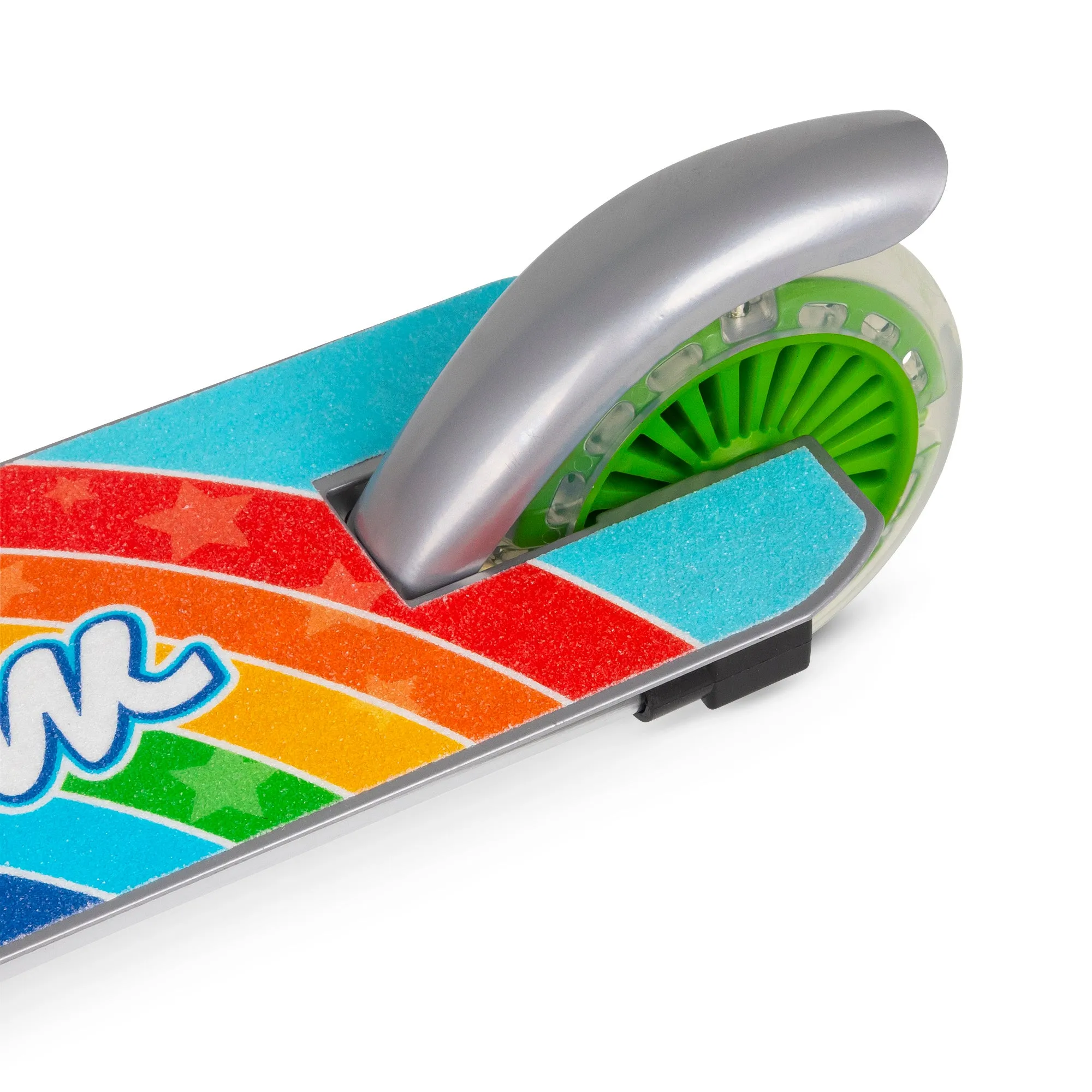 Ozbozz Flashing Scooter - Rainbow Delight with Light-Up Magic