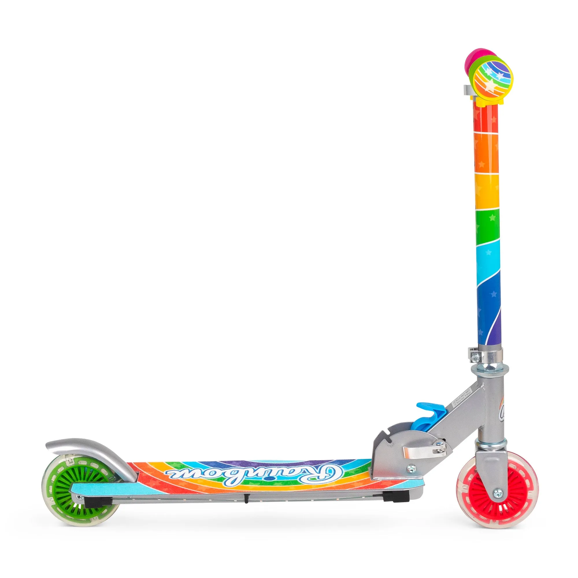 Ozbozz Flashing Scooter - Rainbow Delight with Light-Up Magic