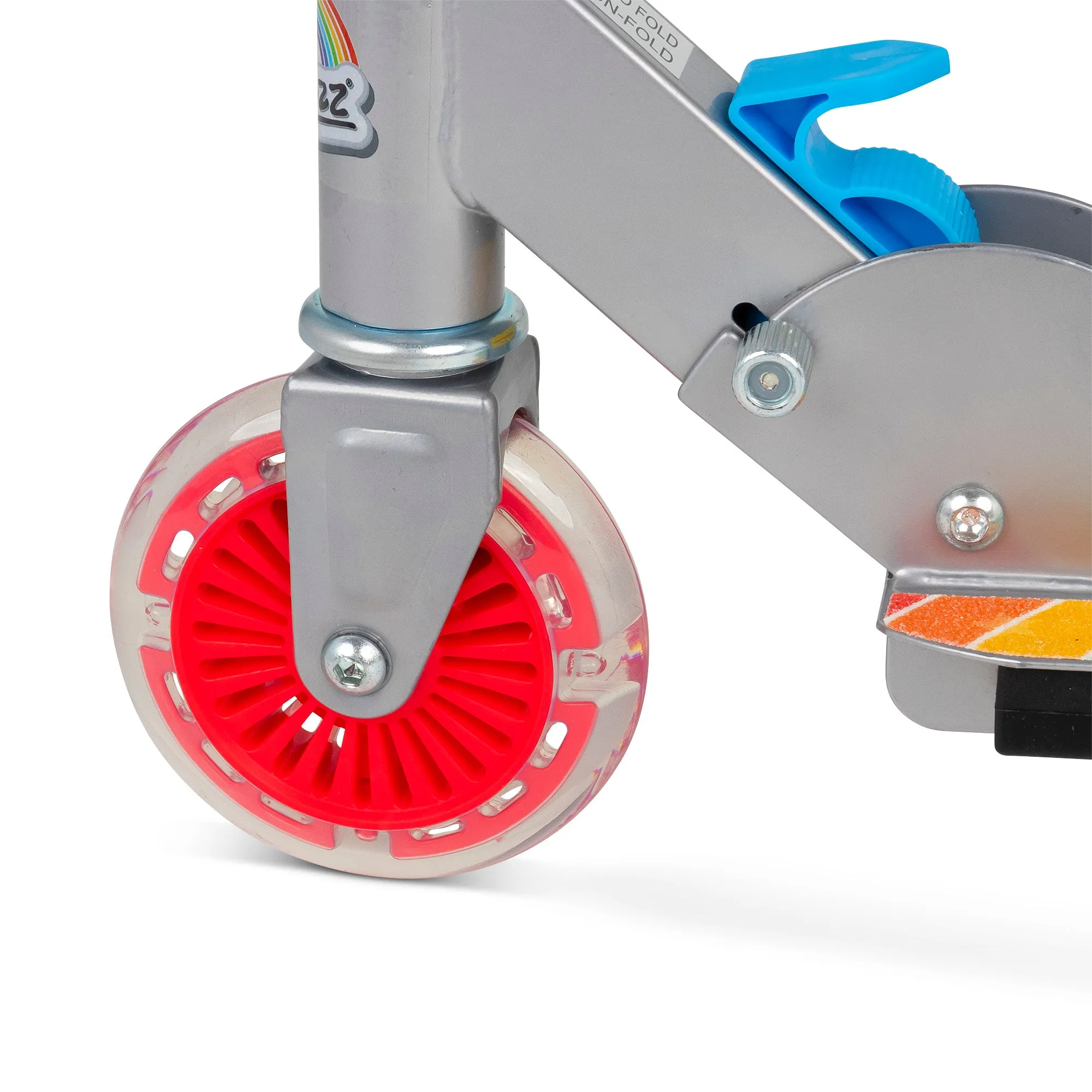 Ozbozz Flashing Scooter - Rainbow Delight with Light-Up Magic