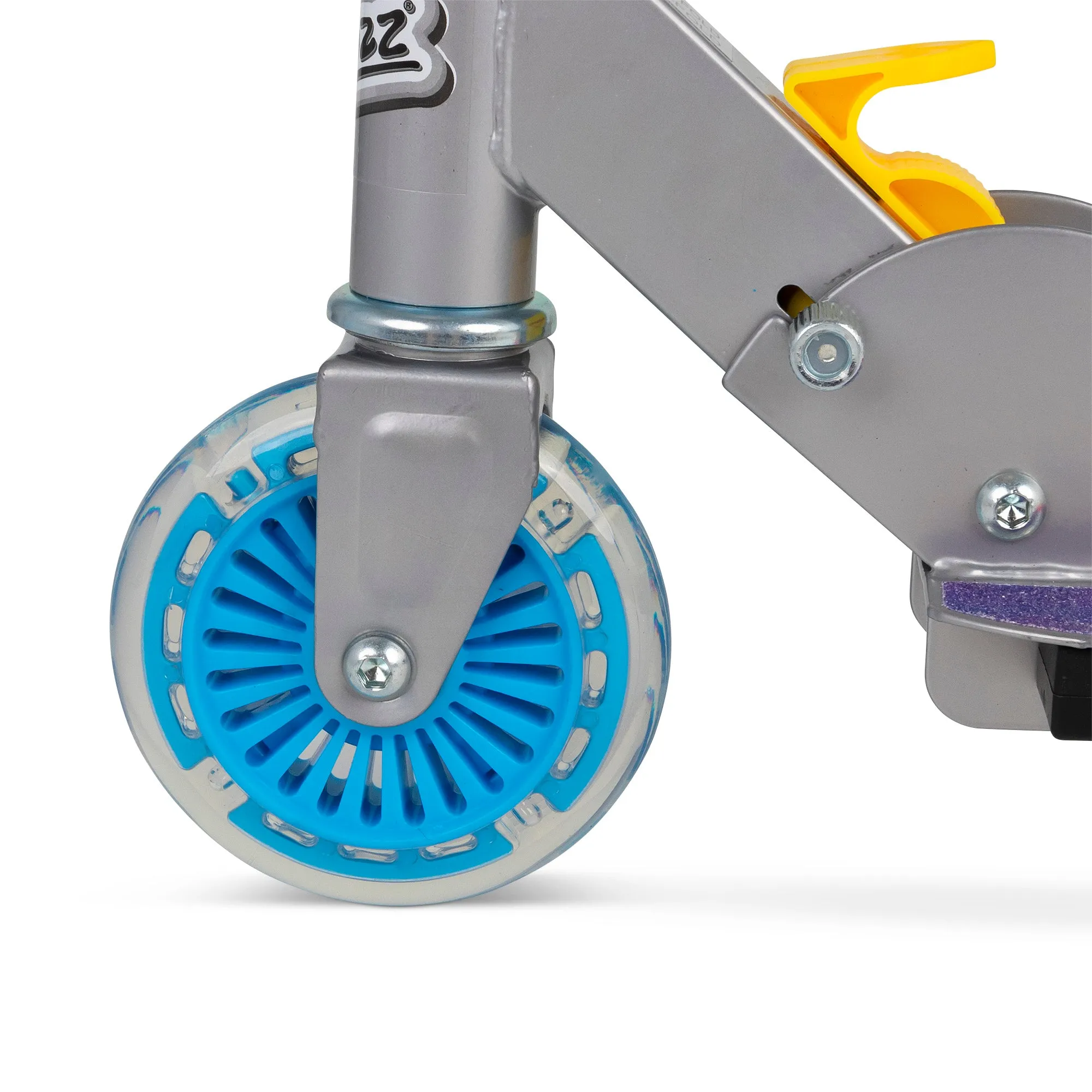Ozbozz Flashing Scooter - Tie Dye with Light-Up Wheels and Foldable Design