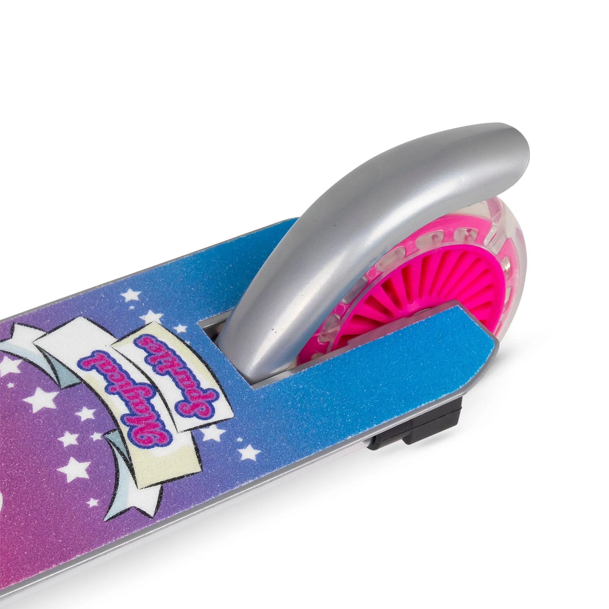 Ozbozz Flashing Scooter - Unicorn Sparkles with Light-Up Marvels
