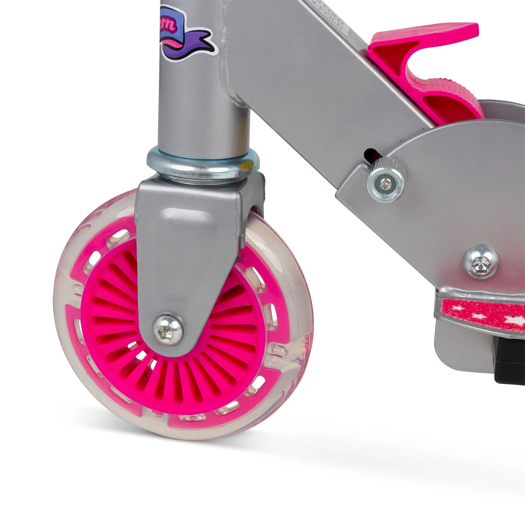Ozbozz Flashing Scooter - Unicorn Sparkles with Light-Up Marvels