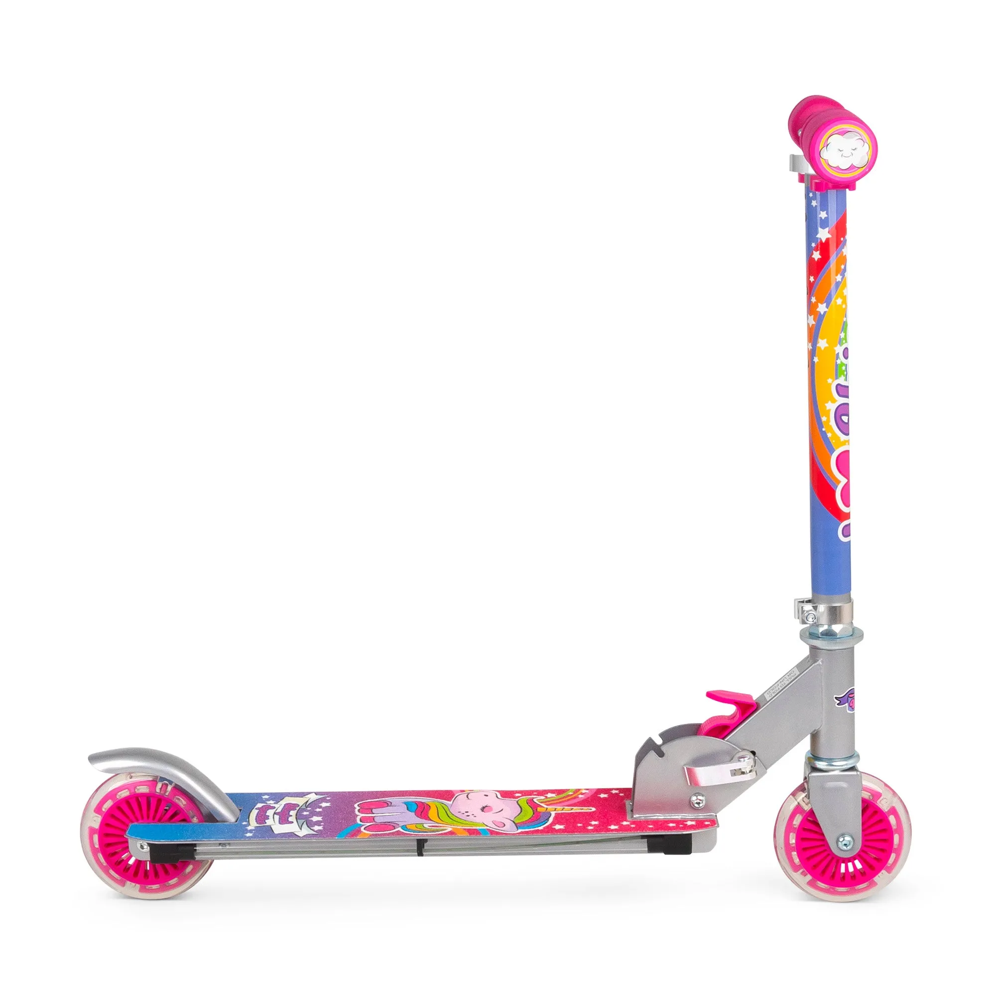 Ozbozz Flashing Scooter - Unicorn Sparkles with Light-Up Marvels