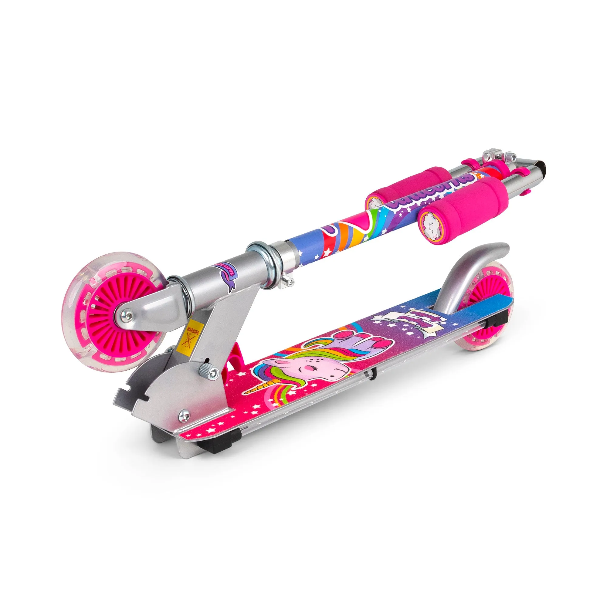 Ozbozz Flashing Scooter - Unicorn Sparkles with Light-Up Marvels