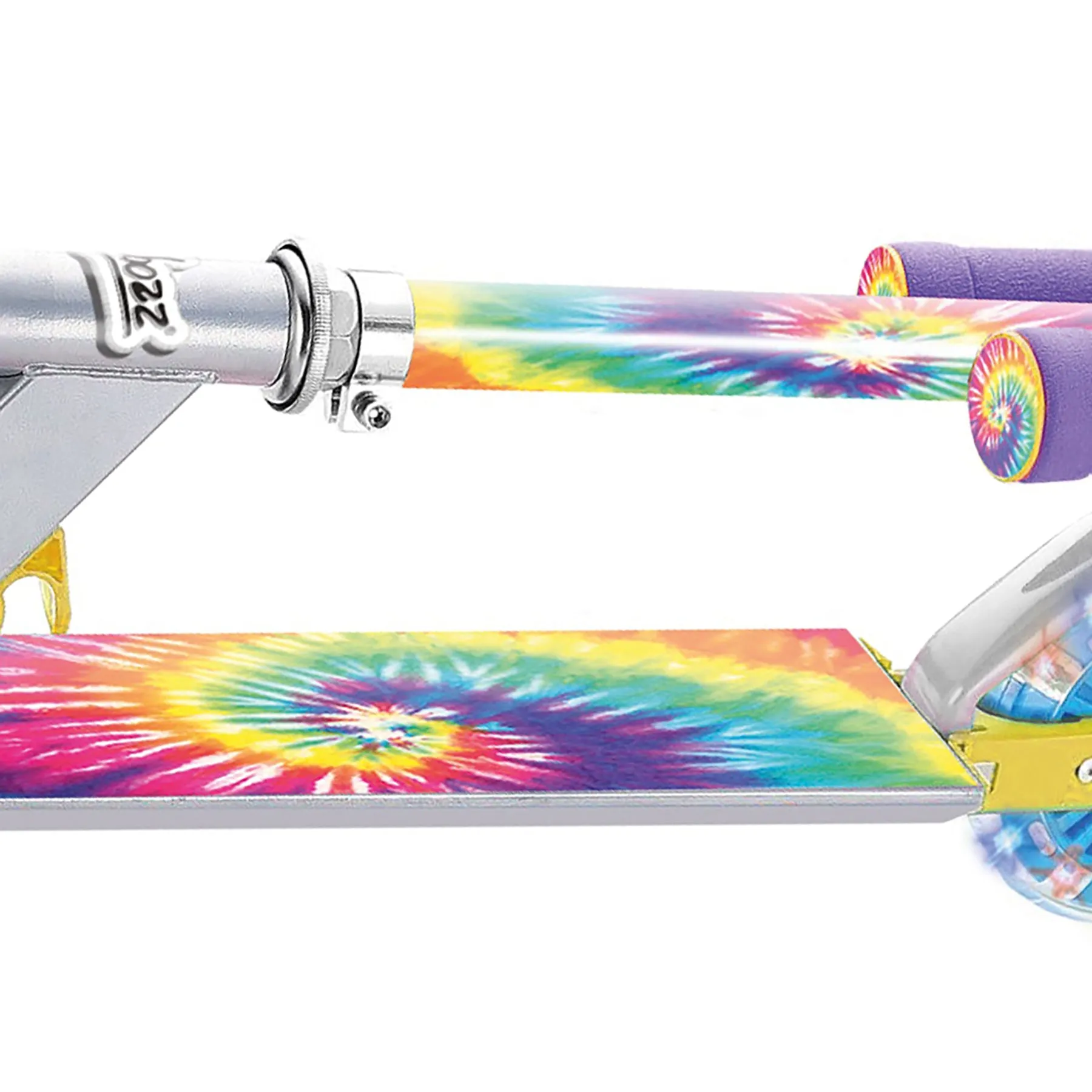 Ozbozz Tie-Dye Foldable Scooter with Light-Up Wheels
