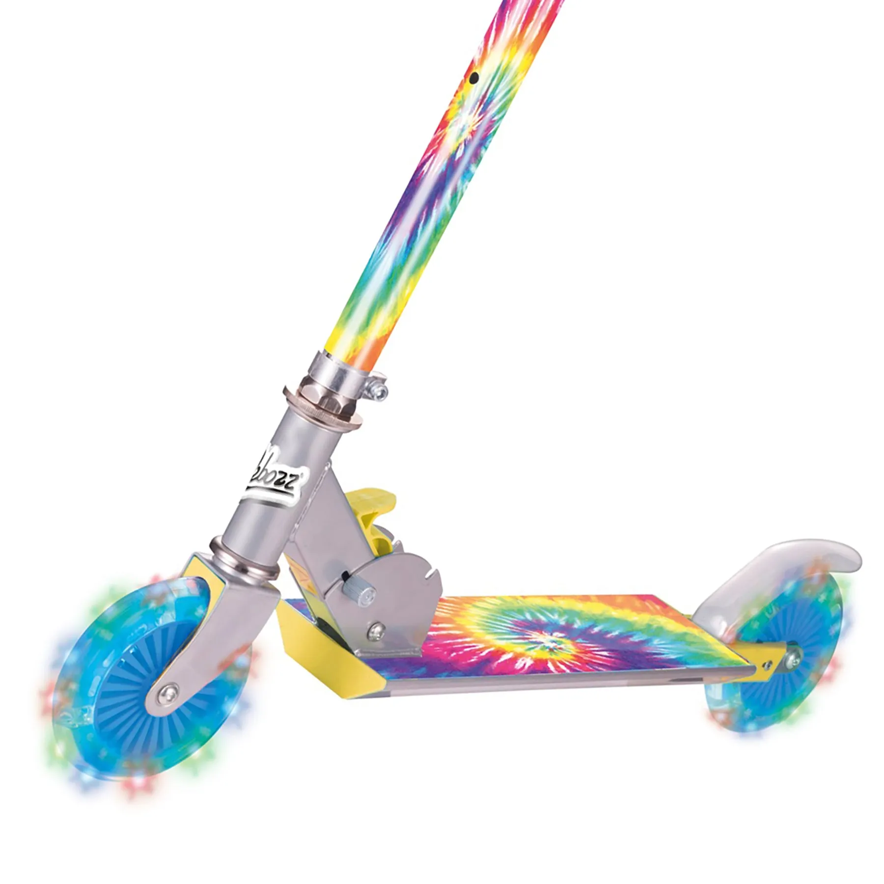 Ozbozz Tie-Dye Foldable Scooter with Light-Up Wheels