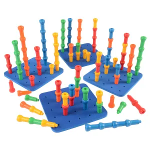 Pegboards and Pegs 104-Piece Classroom Set