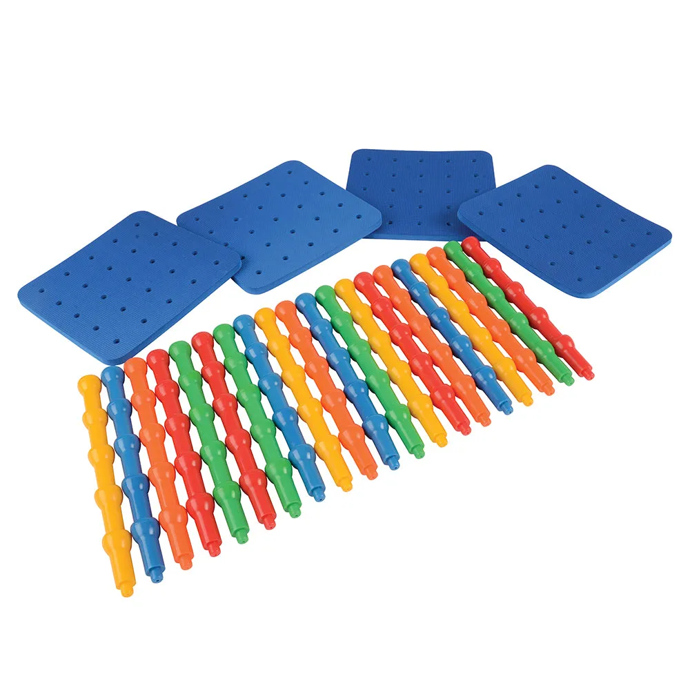 Pegboards and Pegs 104-Piece Classroom Set