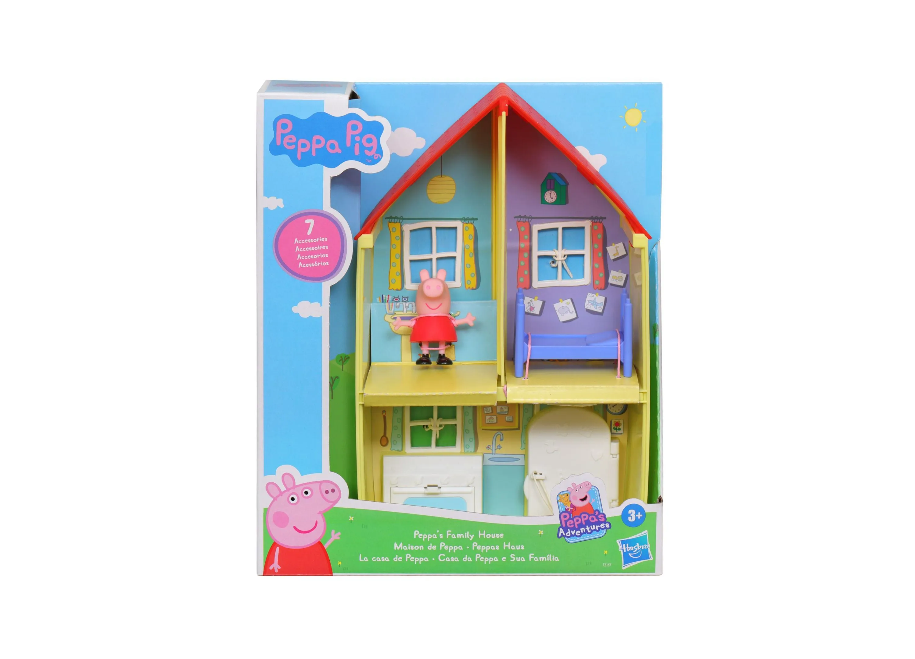 Peppa Pig Family House Playset with Accessories - 7 Pieces