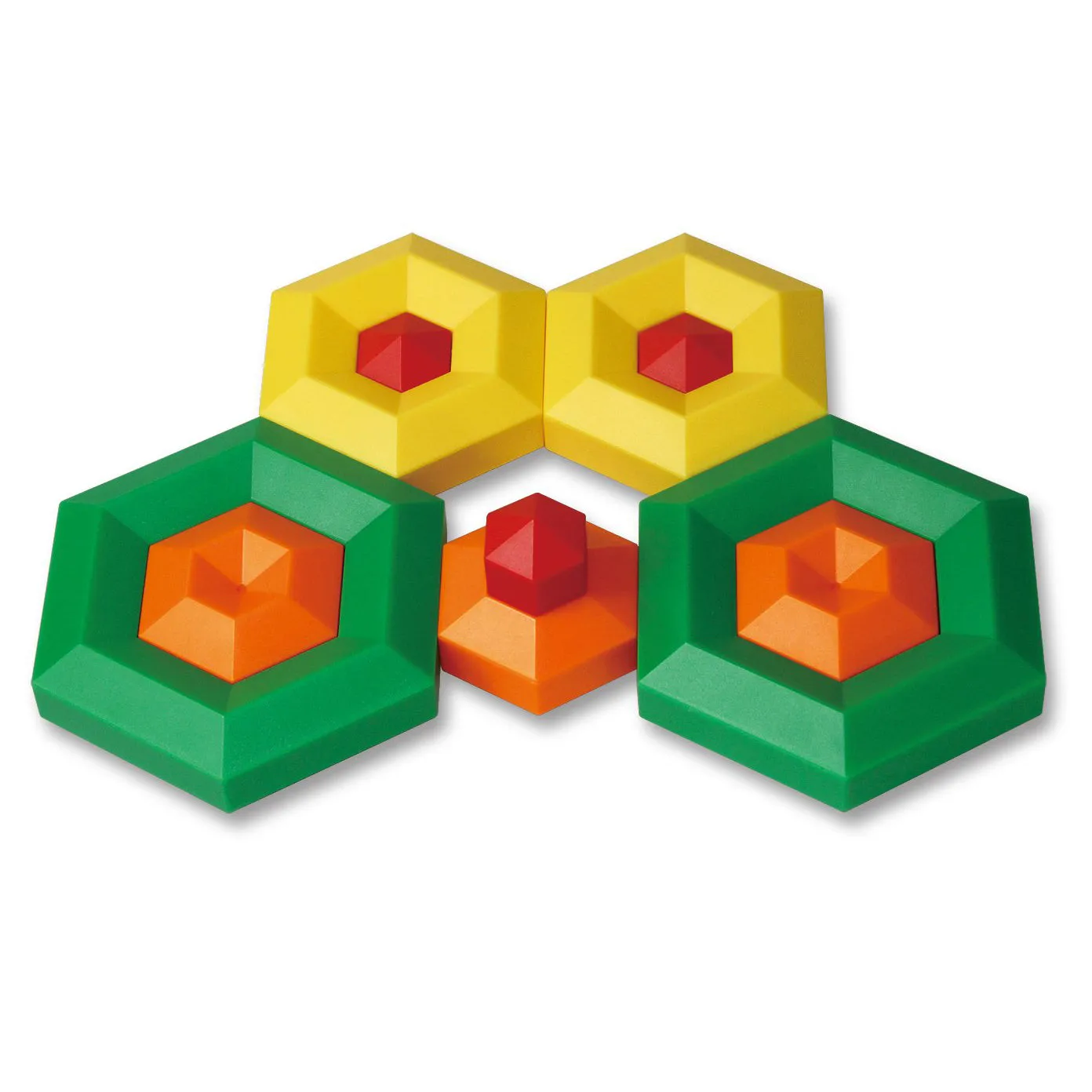 Popular Playthings Hexacus Stacking Game - Colorful Educational Toy