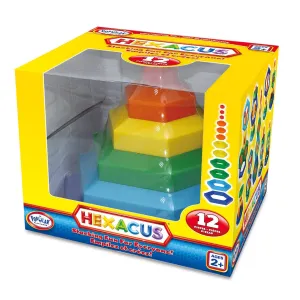 Popular Playthings Hexacus Stacking Game - Colorful Educational Toy