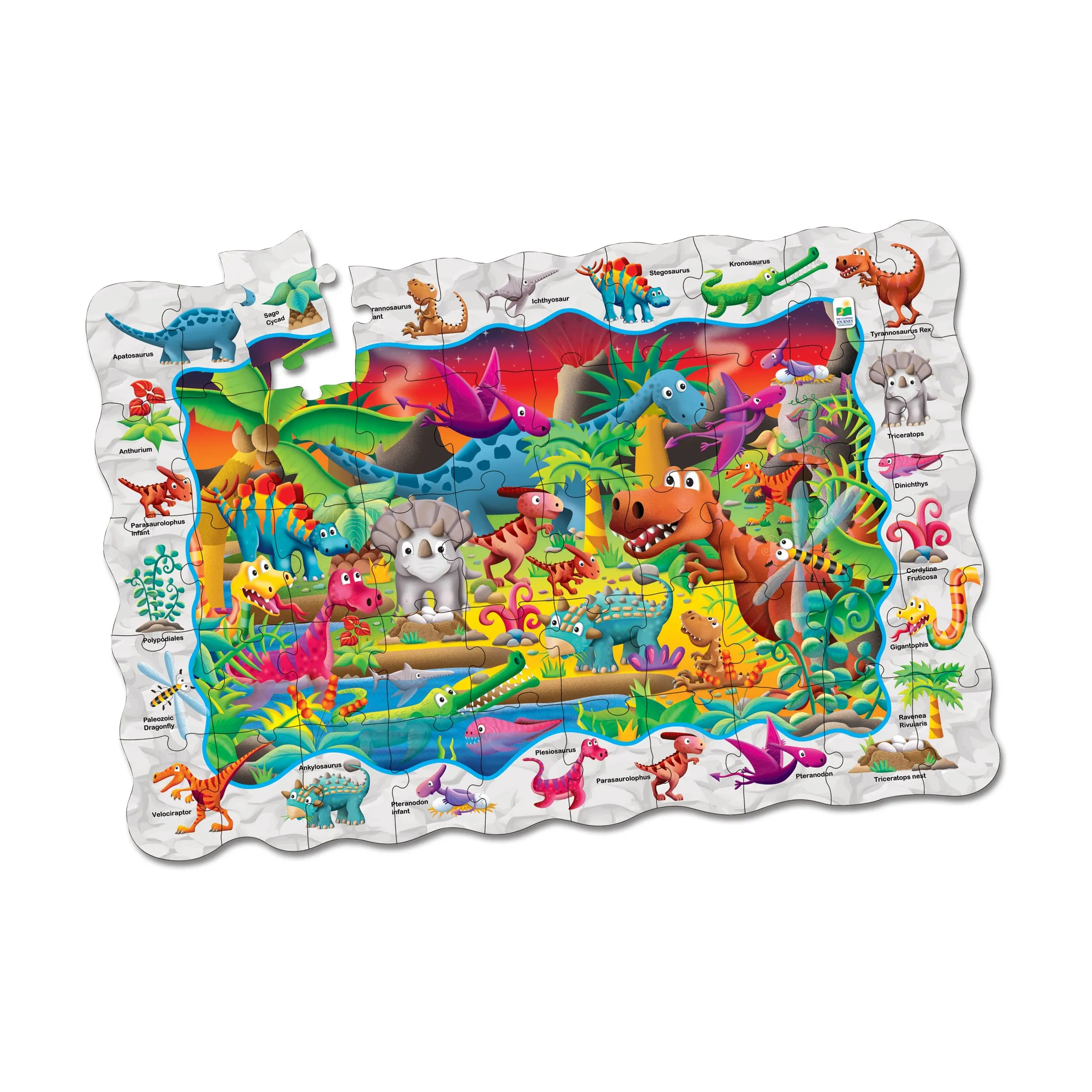 Puzzle Doubles! Find It! Dino Floor Puzzle - 50 pc