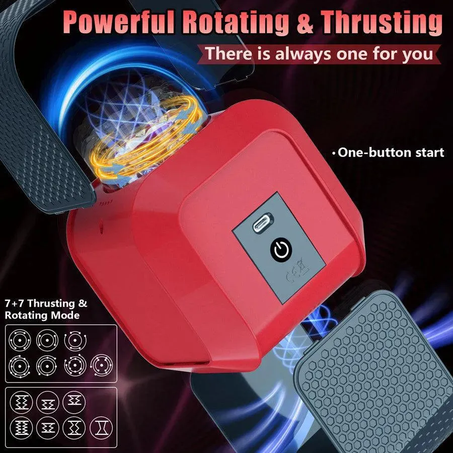 Rubik's Cube Thrusting Rotating Male Masturbator