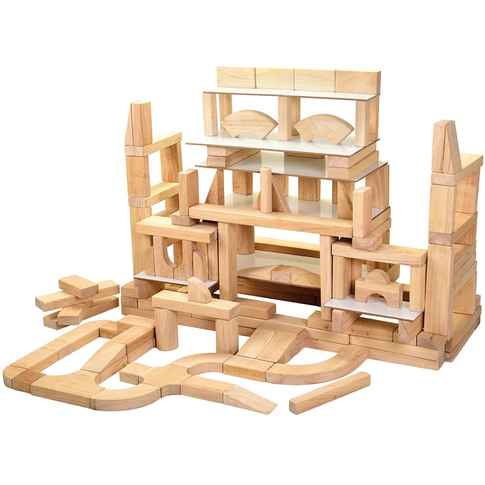 School Unit Block Set | 161 Durable Hardwood Blocks