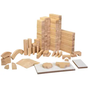 School Unit Block Set | 161 Durable Hardwood Blocks