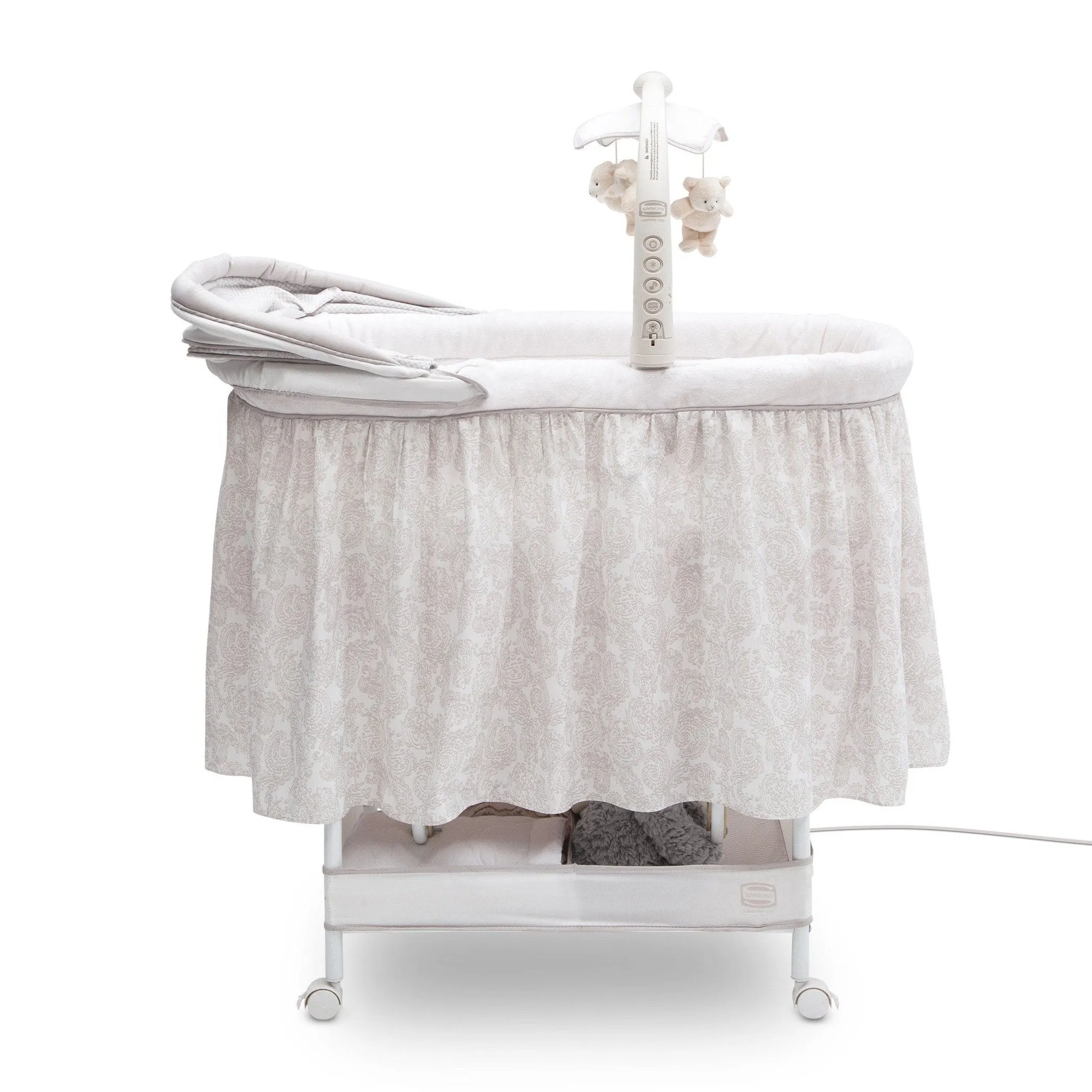 Simmons Kids® Silent Auto Gliding Deluxe Bassinet