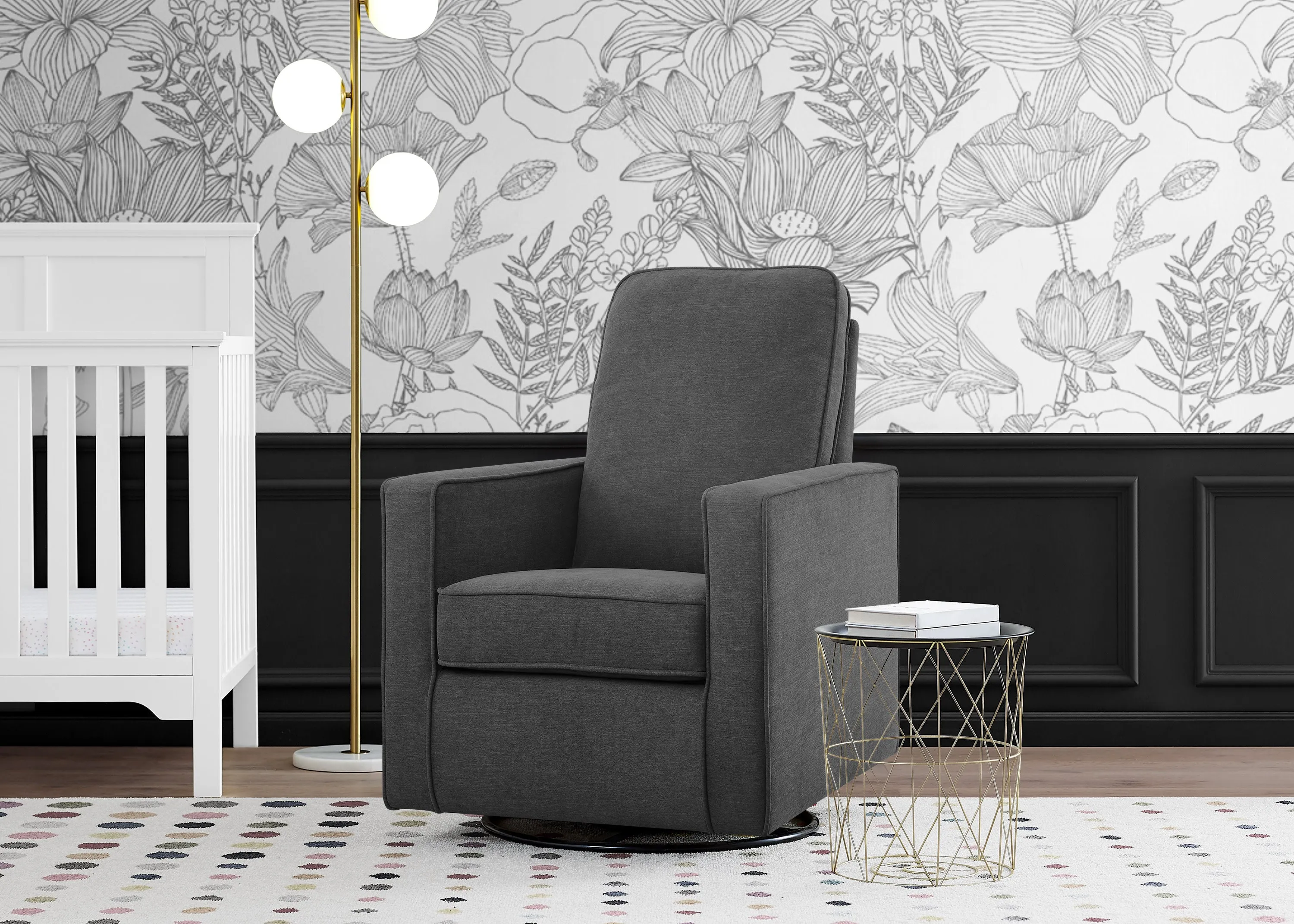 Skye Nursery Glider Swivel Chair with LiveSmart Fabric