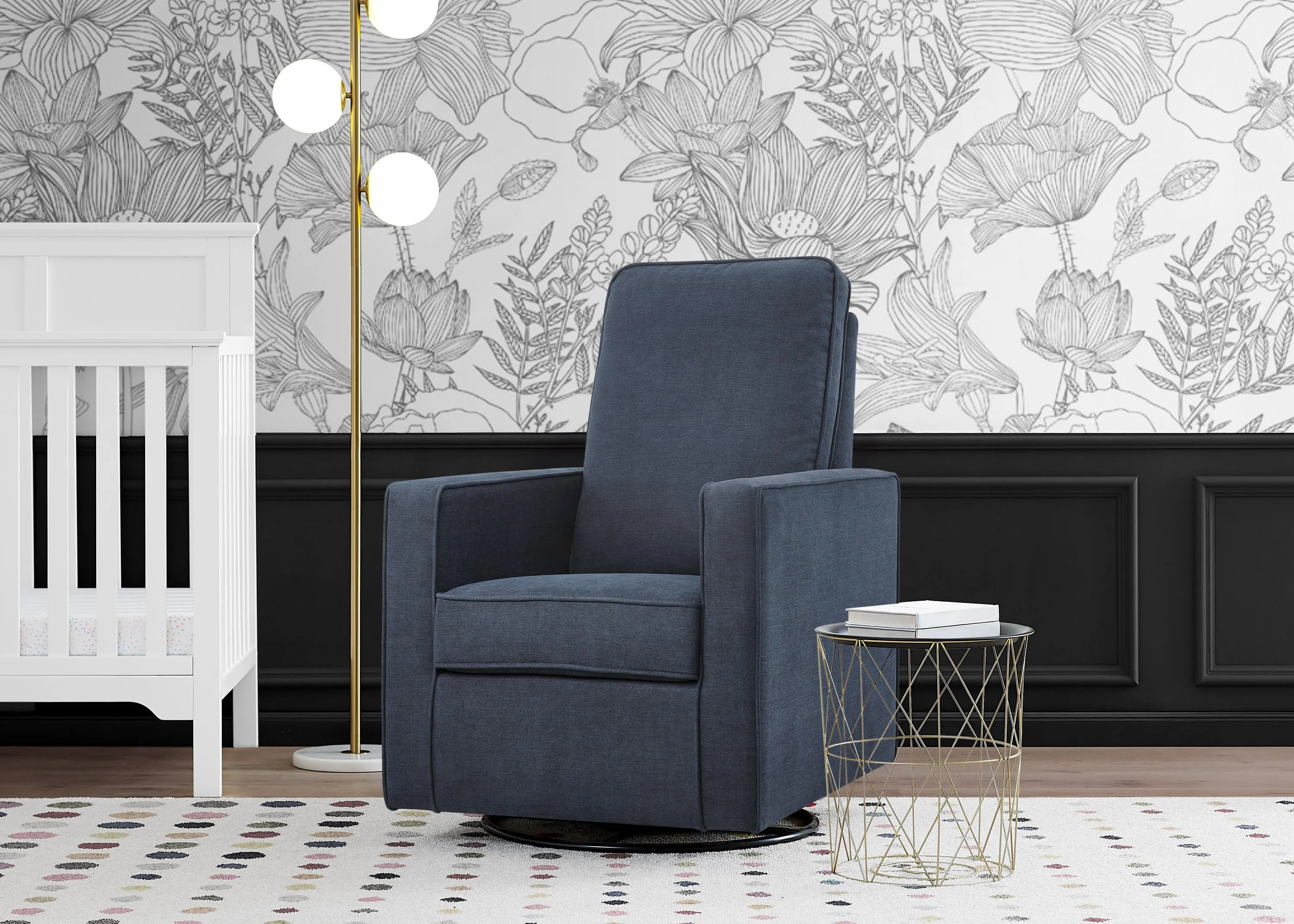 Skye Nursery Glider Swivel Chair with LiveSmart Fabric