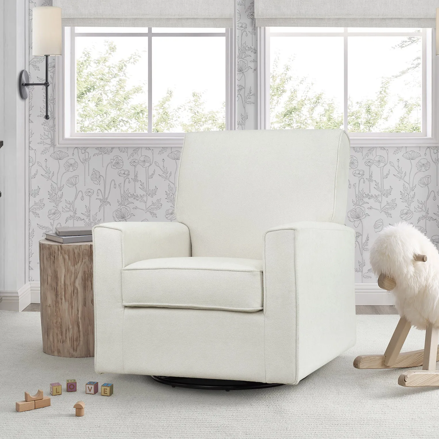 Sophie Nursery Glider Swivel Chair with LiveSmart Fabric