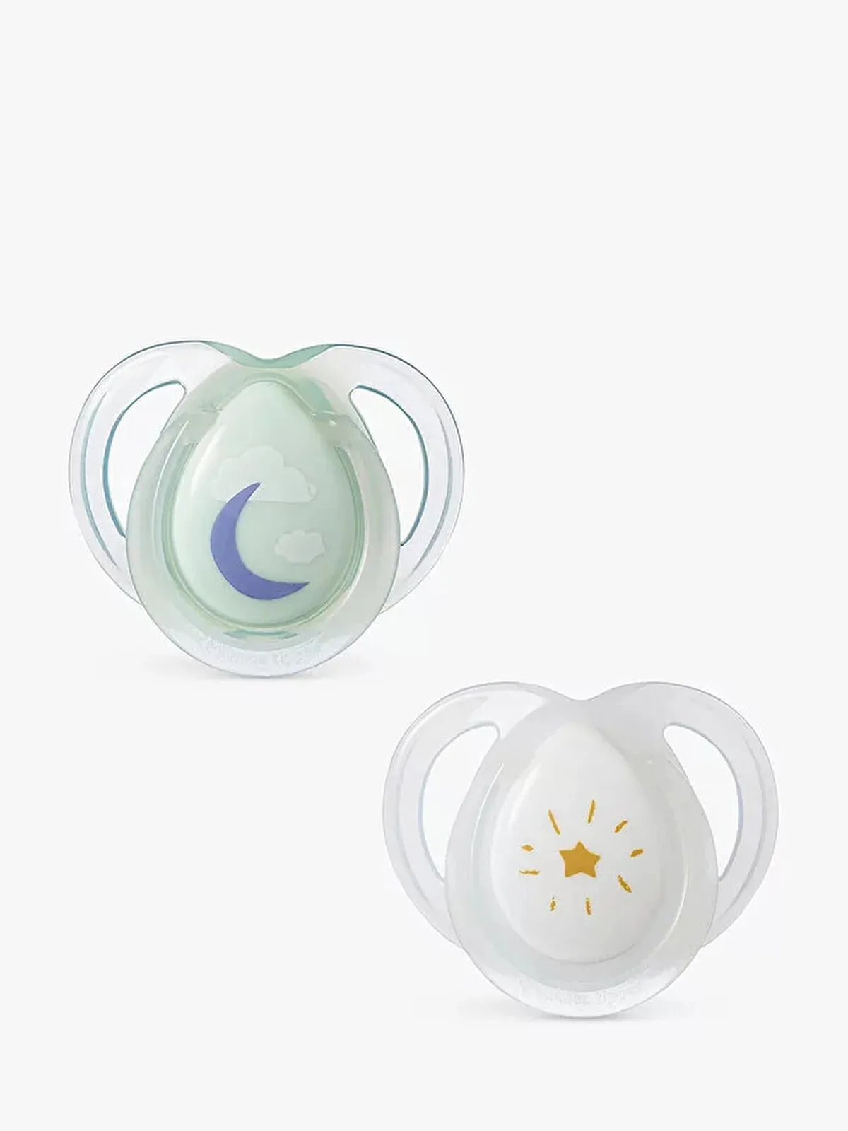 Tommee Tippee Closer to Nature Night Time Soother 0-6 months Pack of 2 Assorted