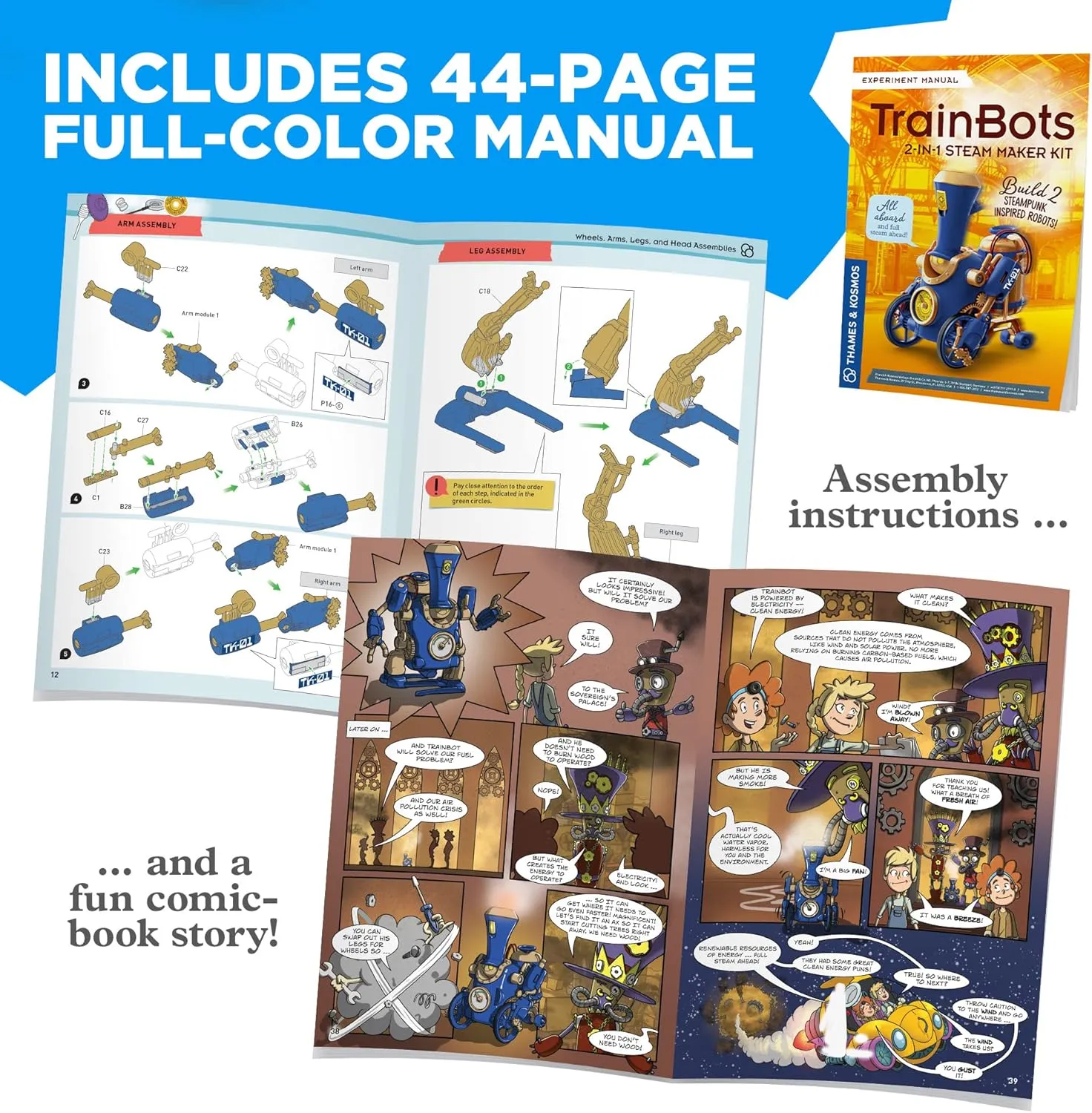 TrainBots 2-in-1 Steam Maker Kit
