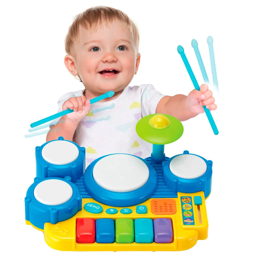Winfun Boppin' Beats Drum and Keyboard Set with Lights and Sounds, Ages 18mo 