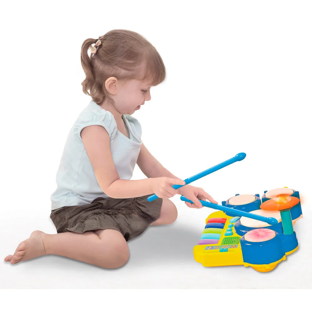 Winfun Boppin' Beats Drum and Keyboard Set with Lights and Sounds, Ages 18mo 