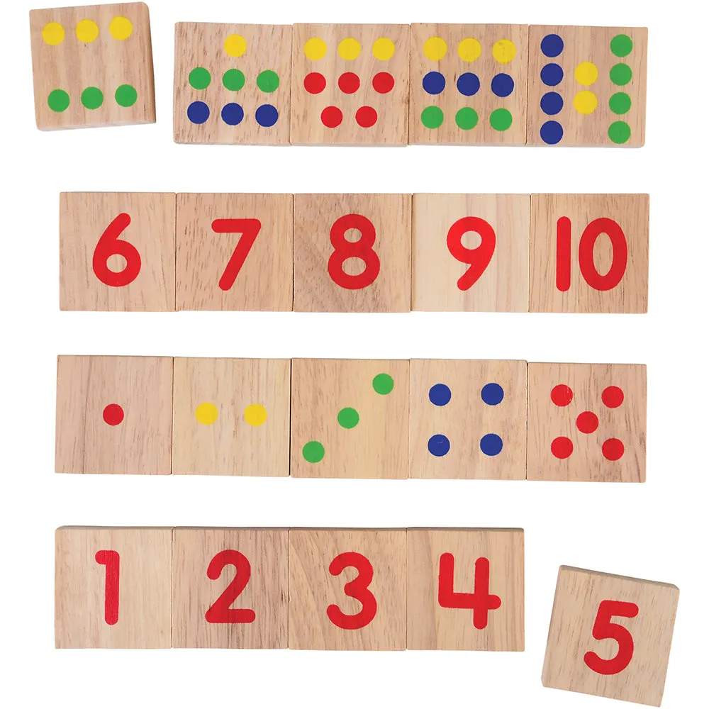 Wooden Math Bundle: Counting, Colors & Shapes Learning Set | Peg Board & Number Matching Toys
